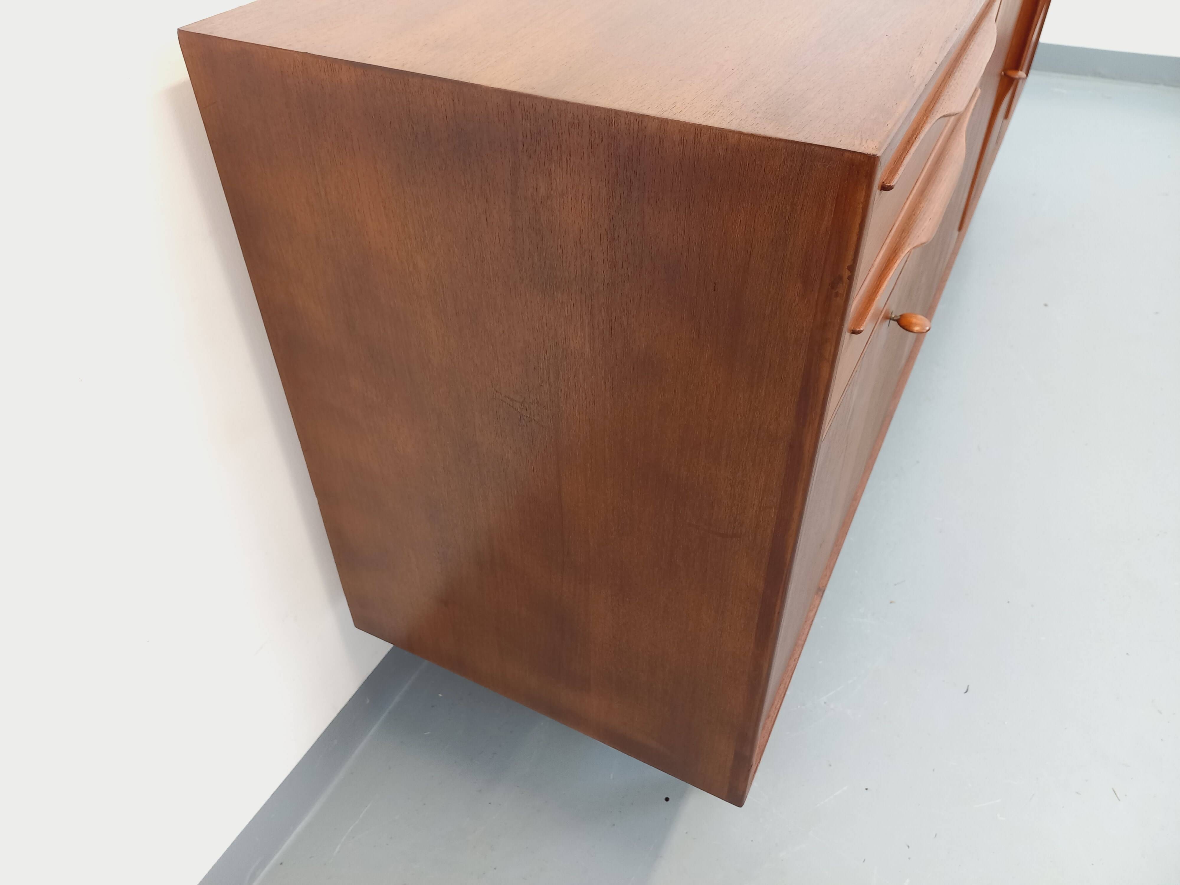 Vintage Swiss Teak Scandinavian style sideboard in teak from the 60s