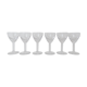 6 old glasses blown bistro vintage thick bottom