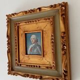 Louis XV vintage miniature portrait painting