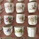 Old flowery coffee cups mismatched