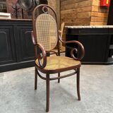 Thonet n°17 curved wooden armchair