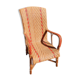 Braided rattan armchair
