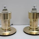 Pair of Mid-Century Modern Italian Brass Table Lamps, 1960s