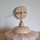 Art Deco wall lamp in marbled pink Clichy glass