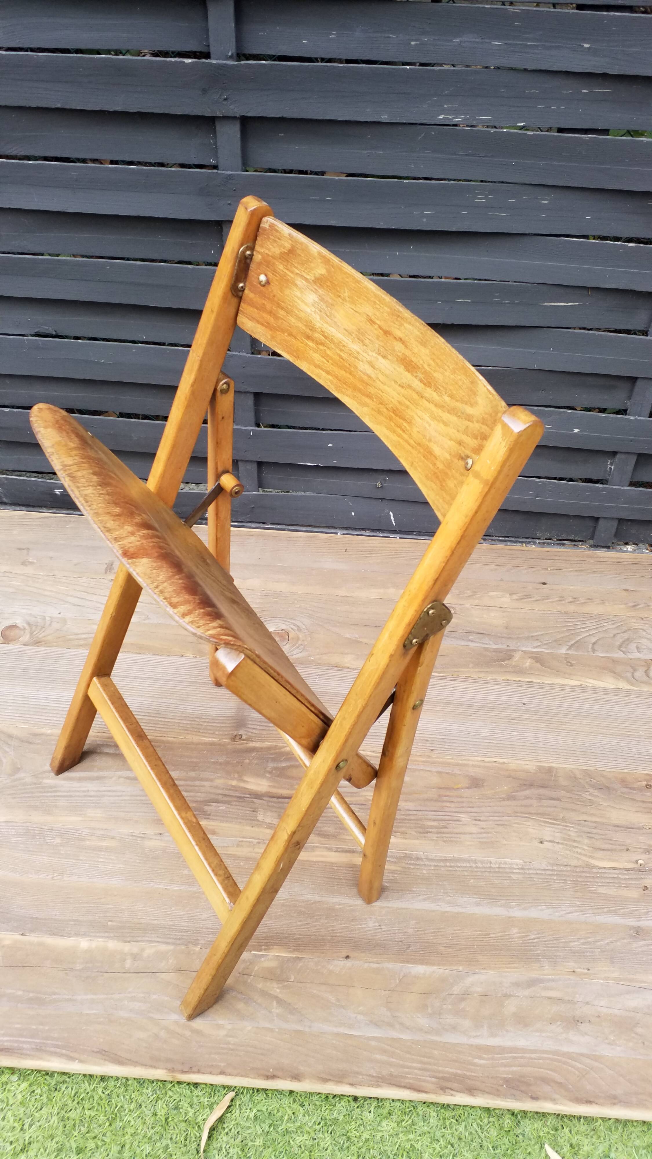 Chaise pliante mid century