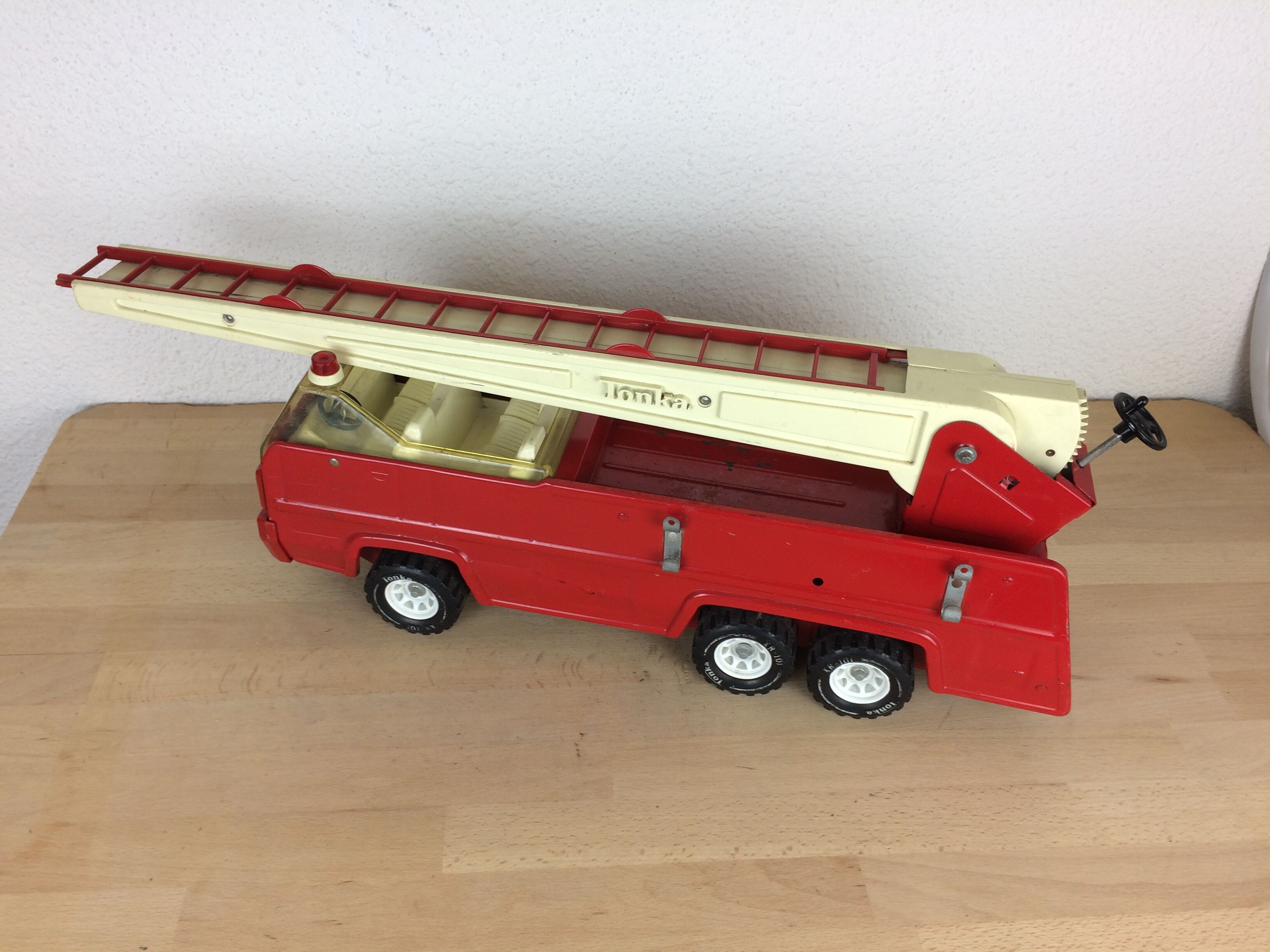 Tonka large format fire truck, antique toy
