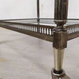 Silver-plated brass rolling trolley