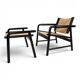 WK Möbel Leather Lounge Chair with Ottoman – Attributed to Hans Eichenberge