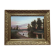 Oil on panel: The fisherman O.Paquet