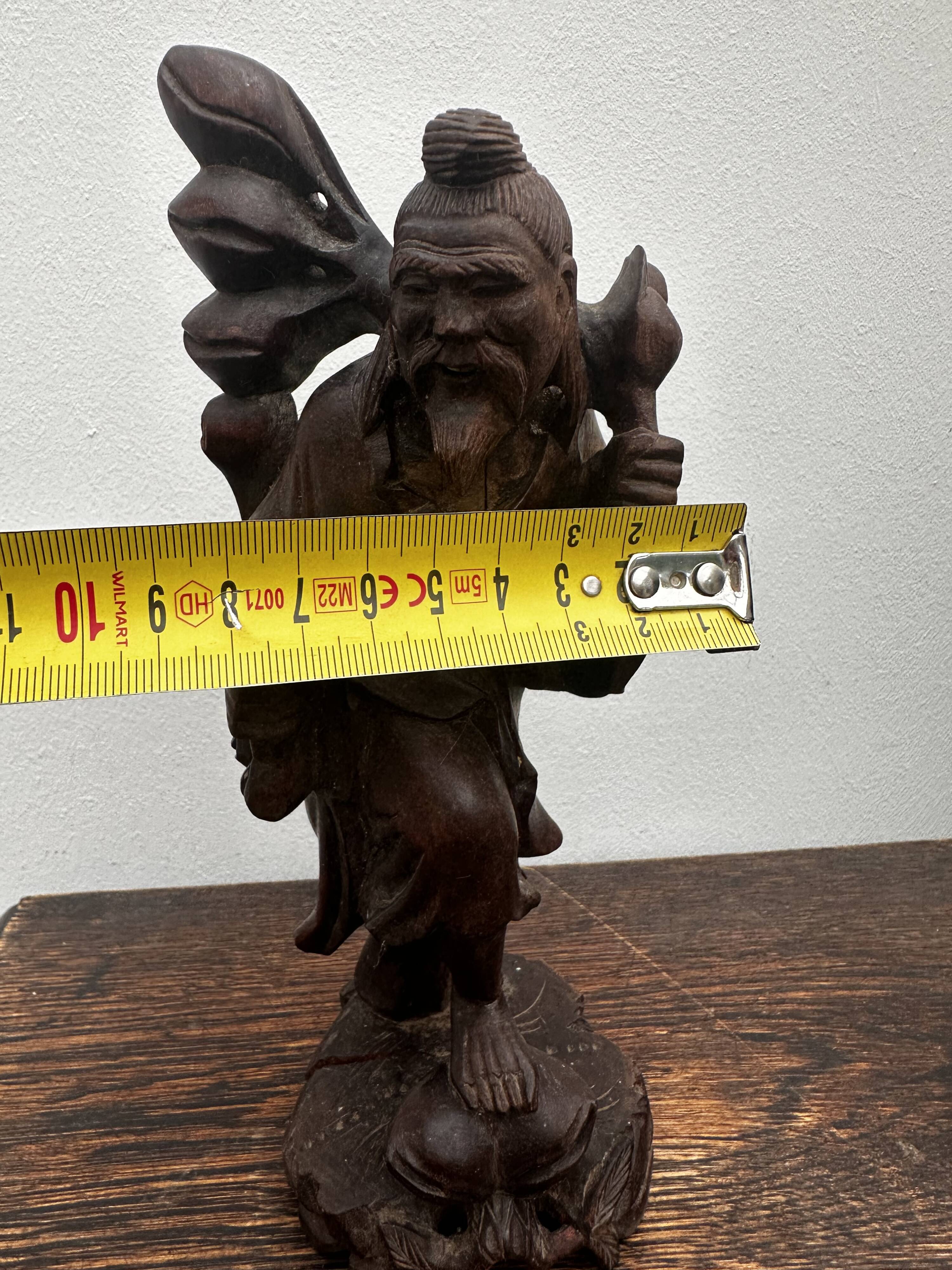 Carved wooden sculpture "Chinese peasant", early 20th century.