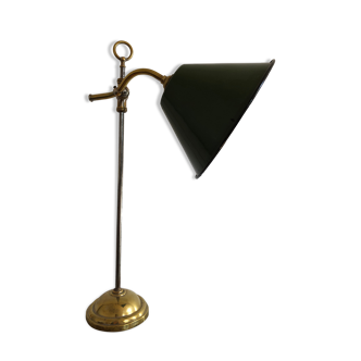 Ancient brass swan collar lamp