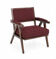 Vintage burgundy lounge chair – Mid-Century style