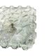 1970s square Hillebrand ceiling light made of thick pressed glass.