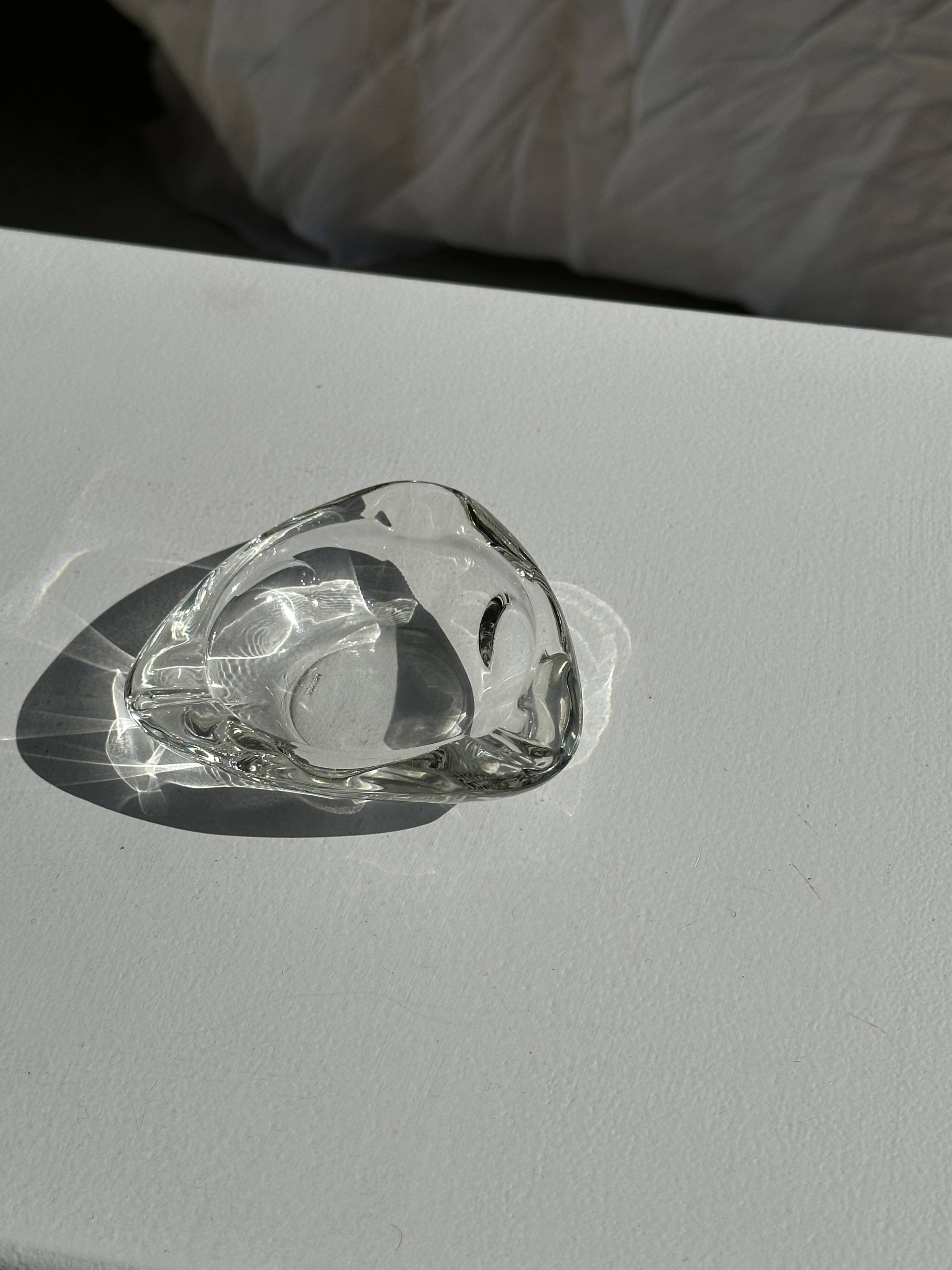 Small triangular glass ashtray France Reims