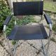 Fauteuil vintage en cuir noir