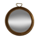 Miroir œil de sorcière vintage en bois doré
