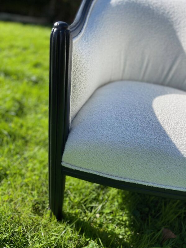 Fauteuil Tonneau Vintage Bouclette