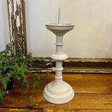 Pique cierge ancien en laiton patine shabby chic