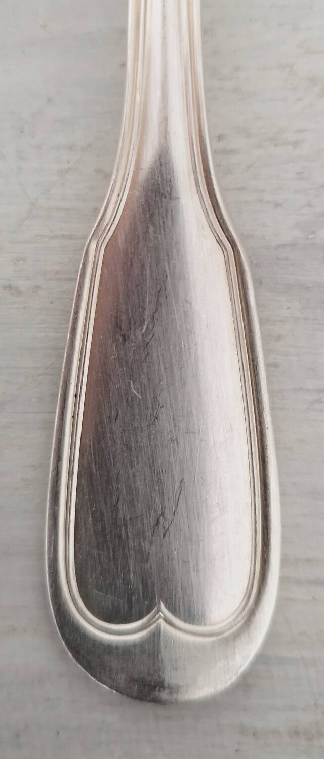 Silver metal cutlery spoons forks small spoons