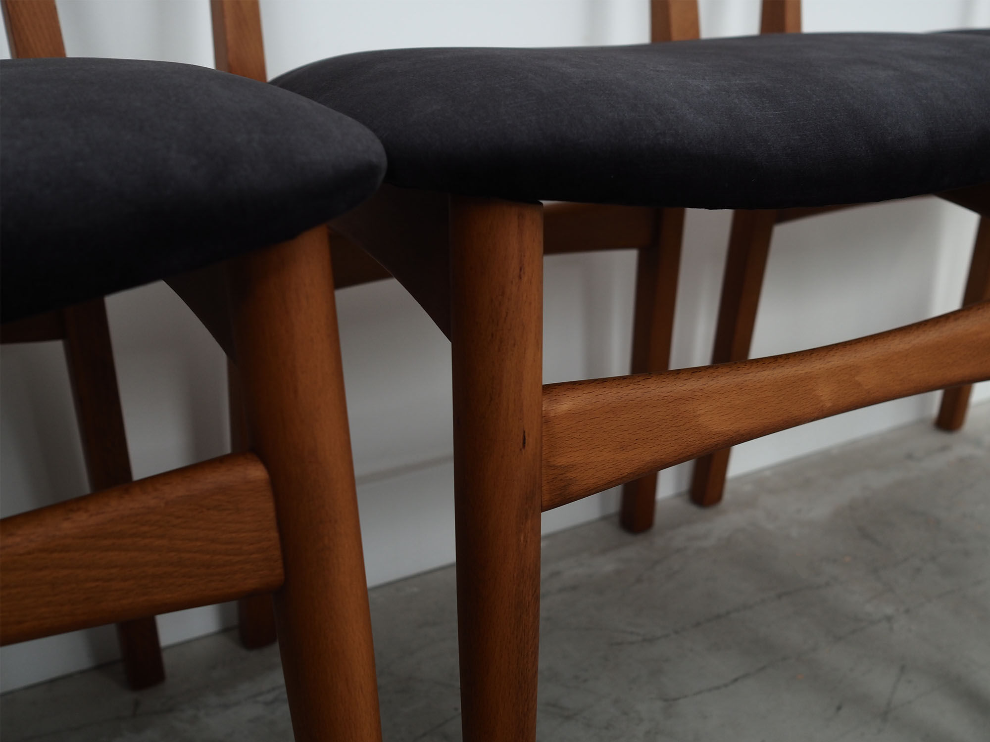 Set of four teak chairs, Danish design, 1960s, production: Denmark