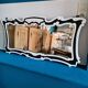 Antique mirror bevelled ice black and white