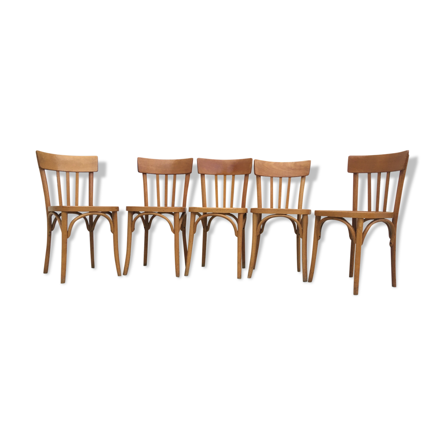 5 old bistro chairs
