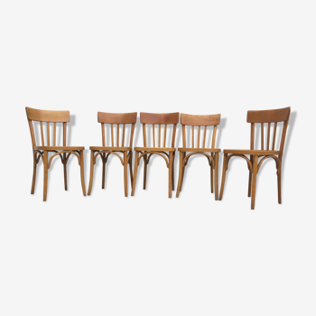 5 old bistro chairs