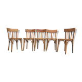 Set de 5 chaises bistrot anciennes