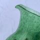 Green blown biot glass jug