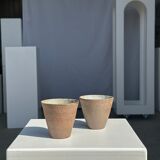 Set of 2 cups Indonesian ceramic (matte brown)