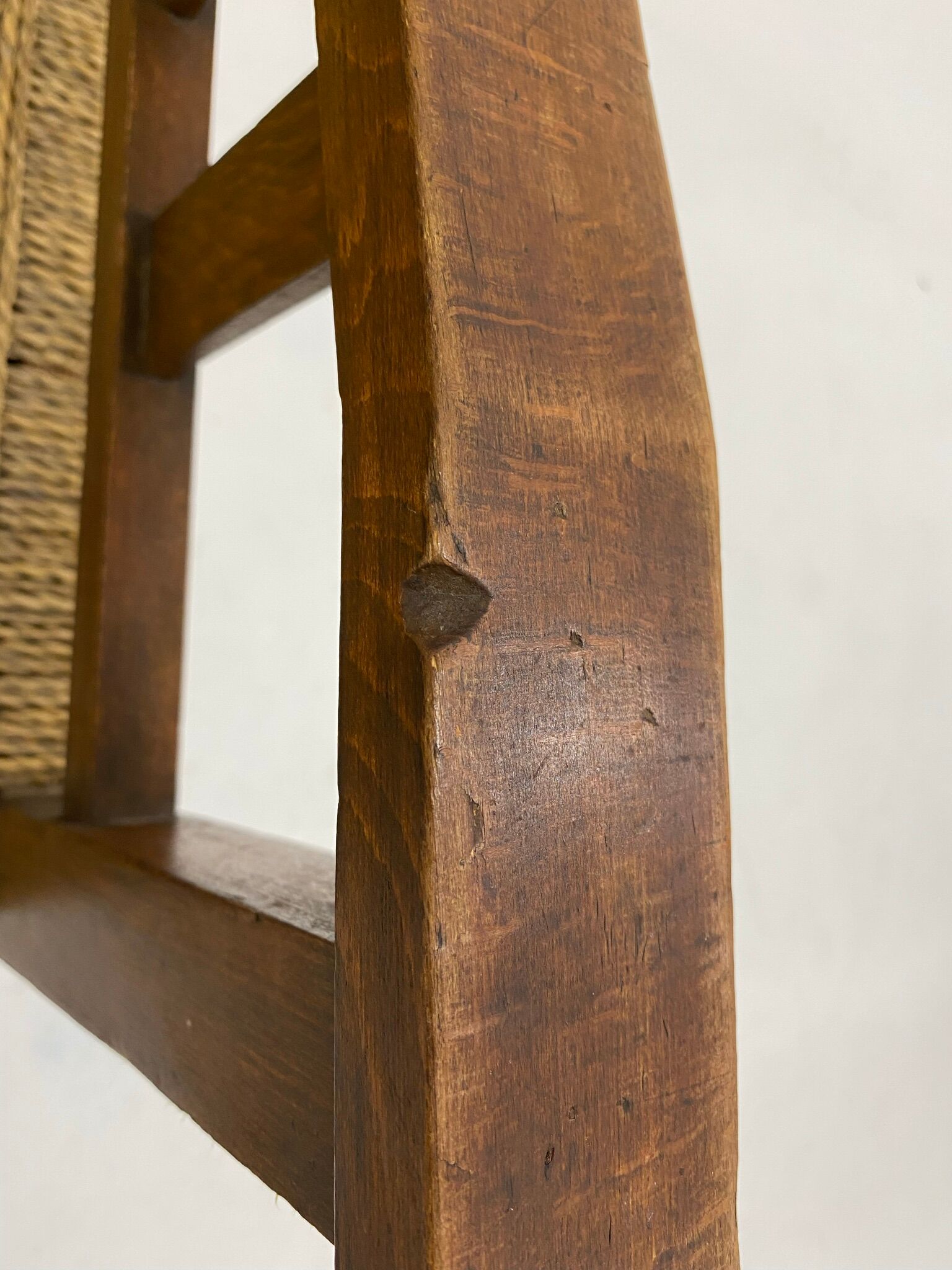 Francis Jourdain armchair in oak and rope 1930