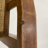 Francis Jourdain armchair in oak and rope 1930