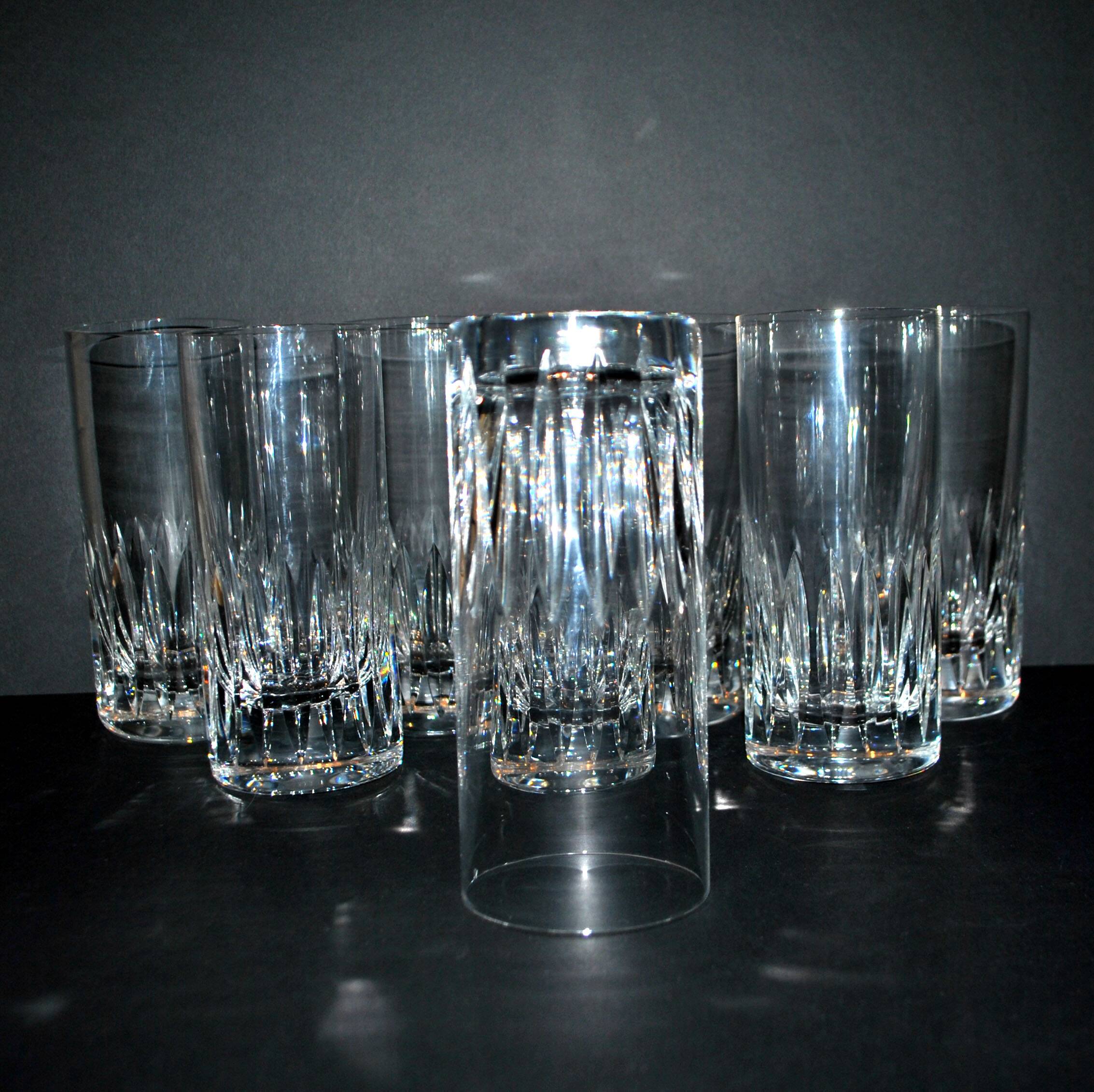 Set of 8 AVIGNON juice or whisky longdrink glasses in Saint-Louis crystal 16cm Ht
