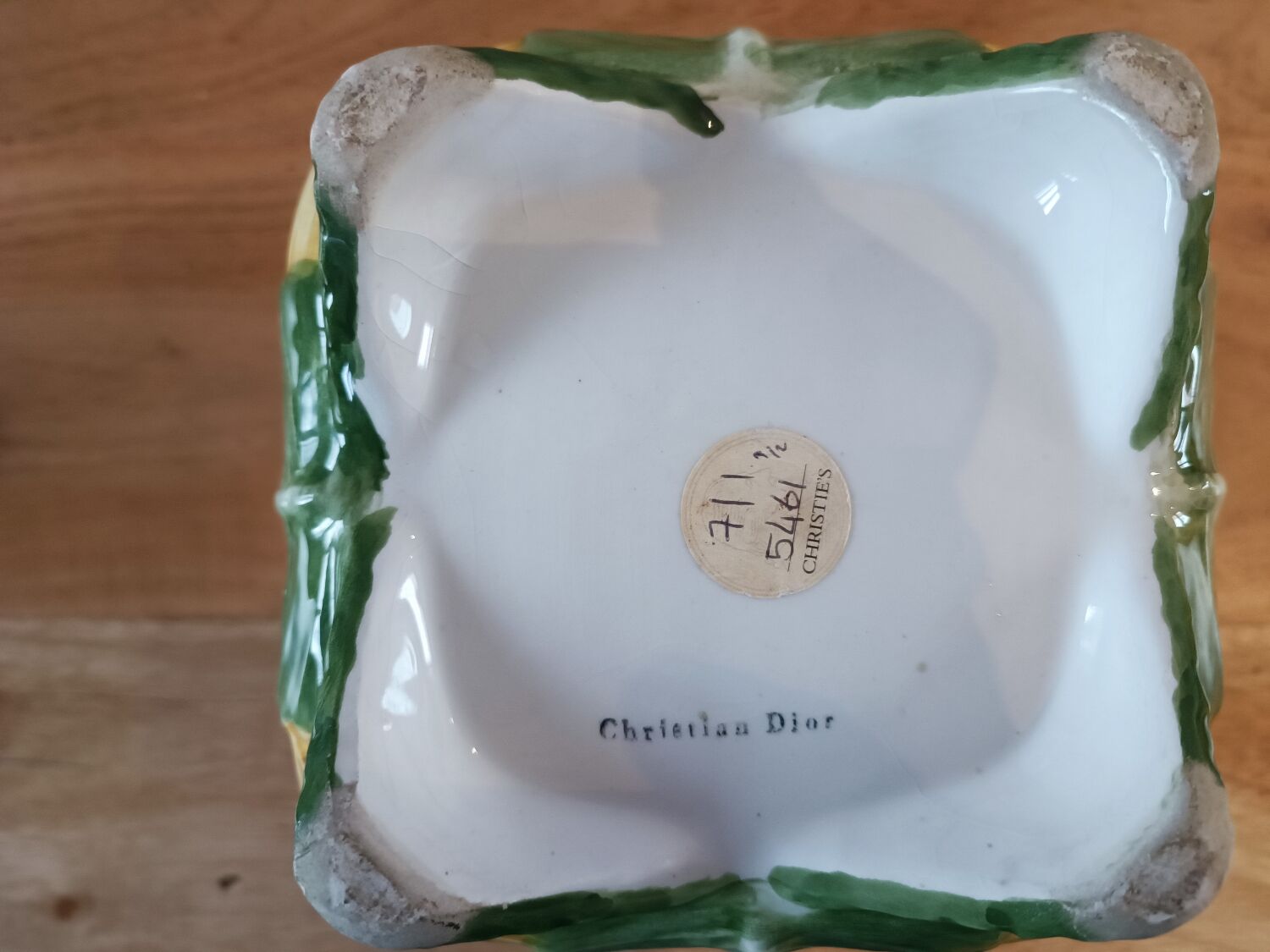 Cache pot Christian Dior floral motif