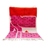 Hand-woven pink Berber rug