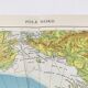 North Pole Arctic Ocean Greenland Iceland vintage map from 1950