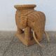 Side table or end table "elephant" in rattan, wicker, 1960s 70s