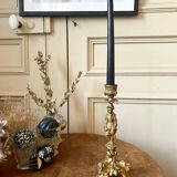 Late 19th century spelter candle holder