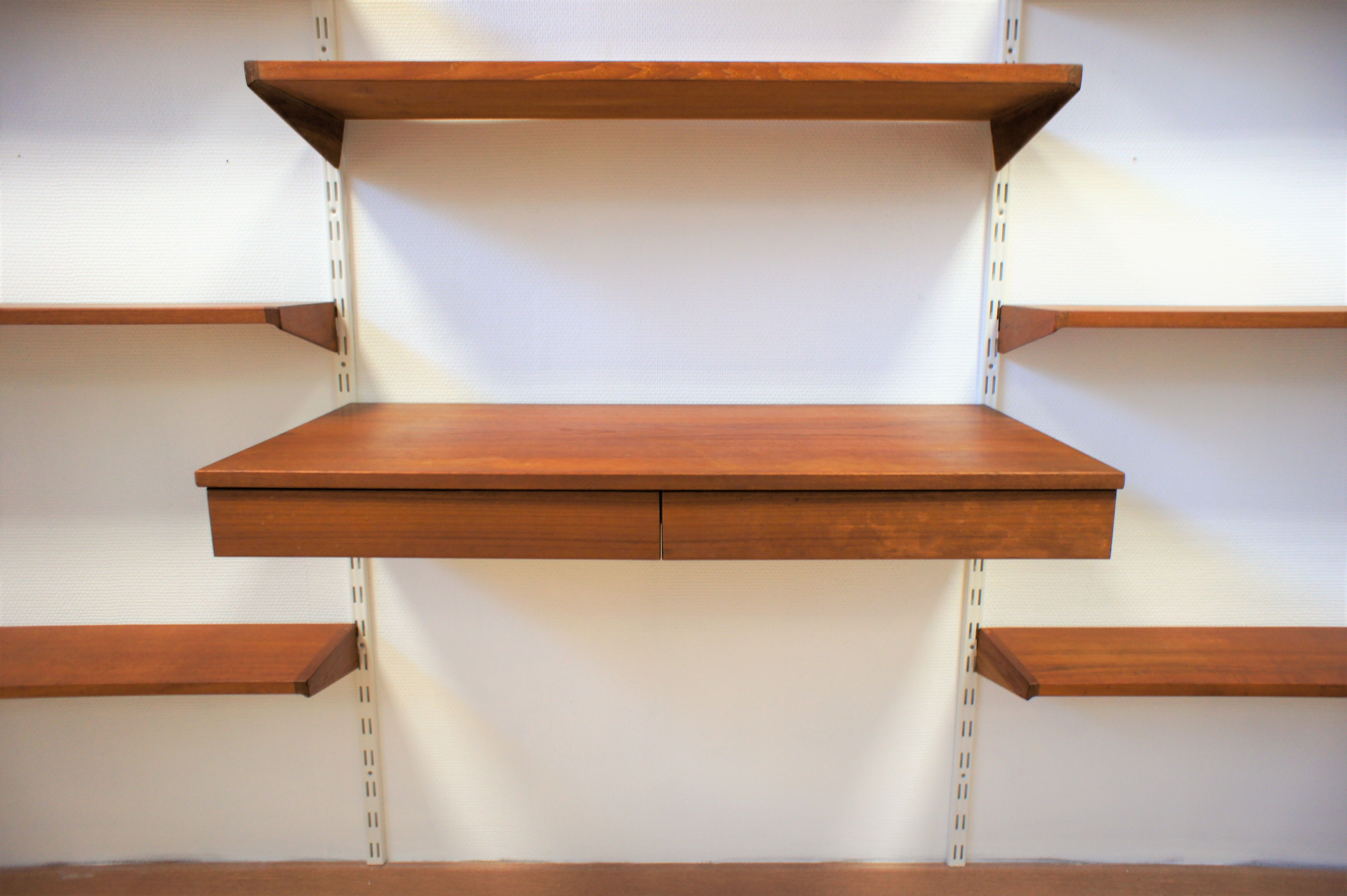 Scandinavian teak modular library, Kai Kristiansen