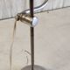 Articulated table lamp in chrome brass and opaline - mid 20th century.