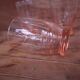 Lot of 3 old light pink water glasses from the 1950s