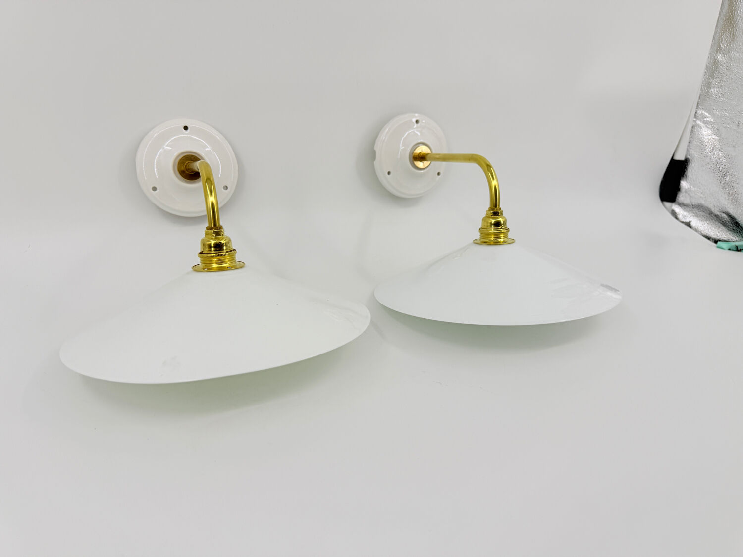 Opaline wall lights