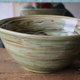 Mixed clay salad bowl signed Girod