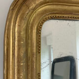 Old mirror louis Philippe gilded gold leaf pediment angels