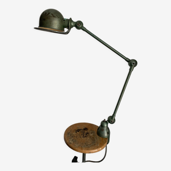 Vintage lamp 1960 Jielde 2 original green arms