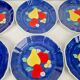 Vintage Hand-Painted Porcelain Fruit Plates, China, 1950s, Set of 8