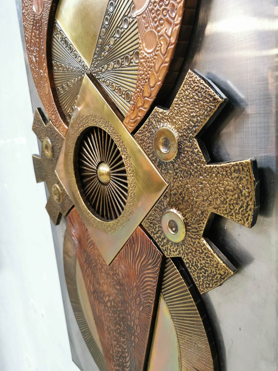 Vintage design wall art sculpture decoration stephen chun ‘silver’