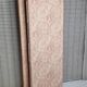 Wooden screen and fabric, powder pink, three panels, 150 cm