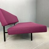 Gijs Van Der Sluis Eggplant colored Sleeper Sofa Daybed & Lounge Chair set