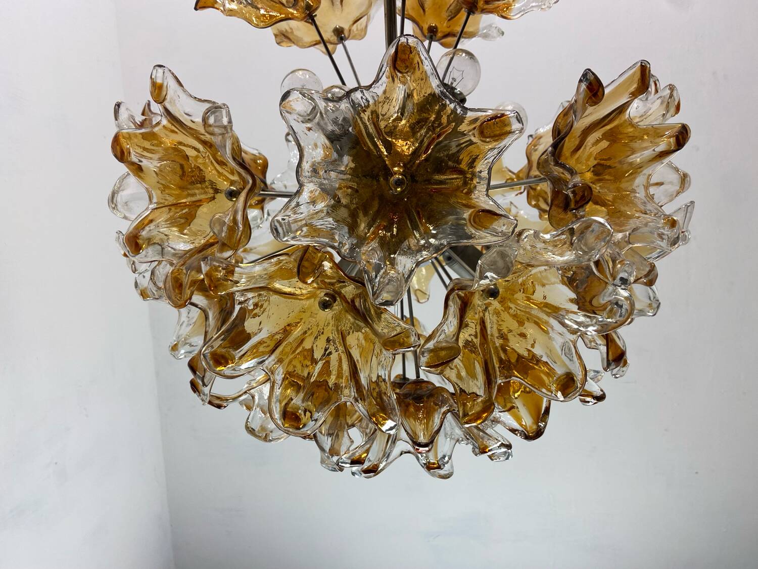 Lustre Spoutnik en verre de Murano